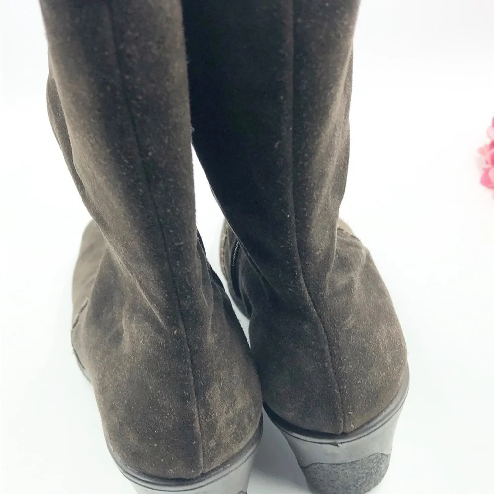 Aquatalia | Weatherproof Suede Brown Wedge Boot